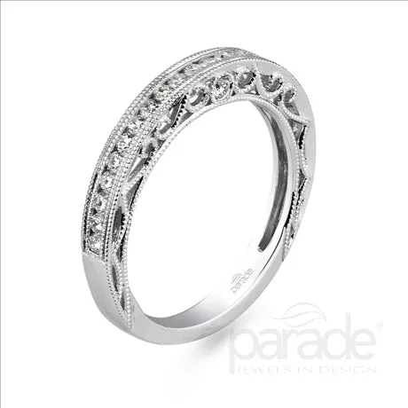 Parade Design 1/3 Ctw Diamond Wedding Band in 18K White Gold