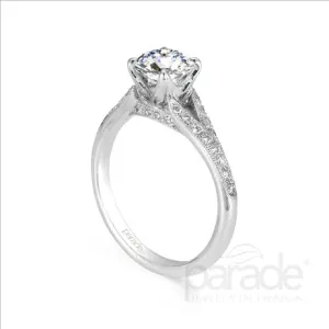 Parade Design 1/5 Ctw Diamond Semi-Mount Ring in 18K White Gold