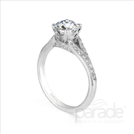 Parade Design 1/5 Ctw Diamond Semi-Mount Ring in 18K White Gold