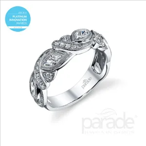 Parade Design 5/8 Ctw Diamond Semi-Mount Ring in 18K White Gold