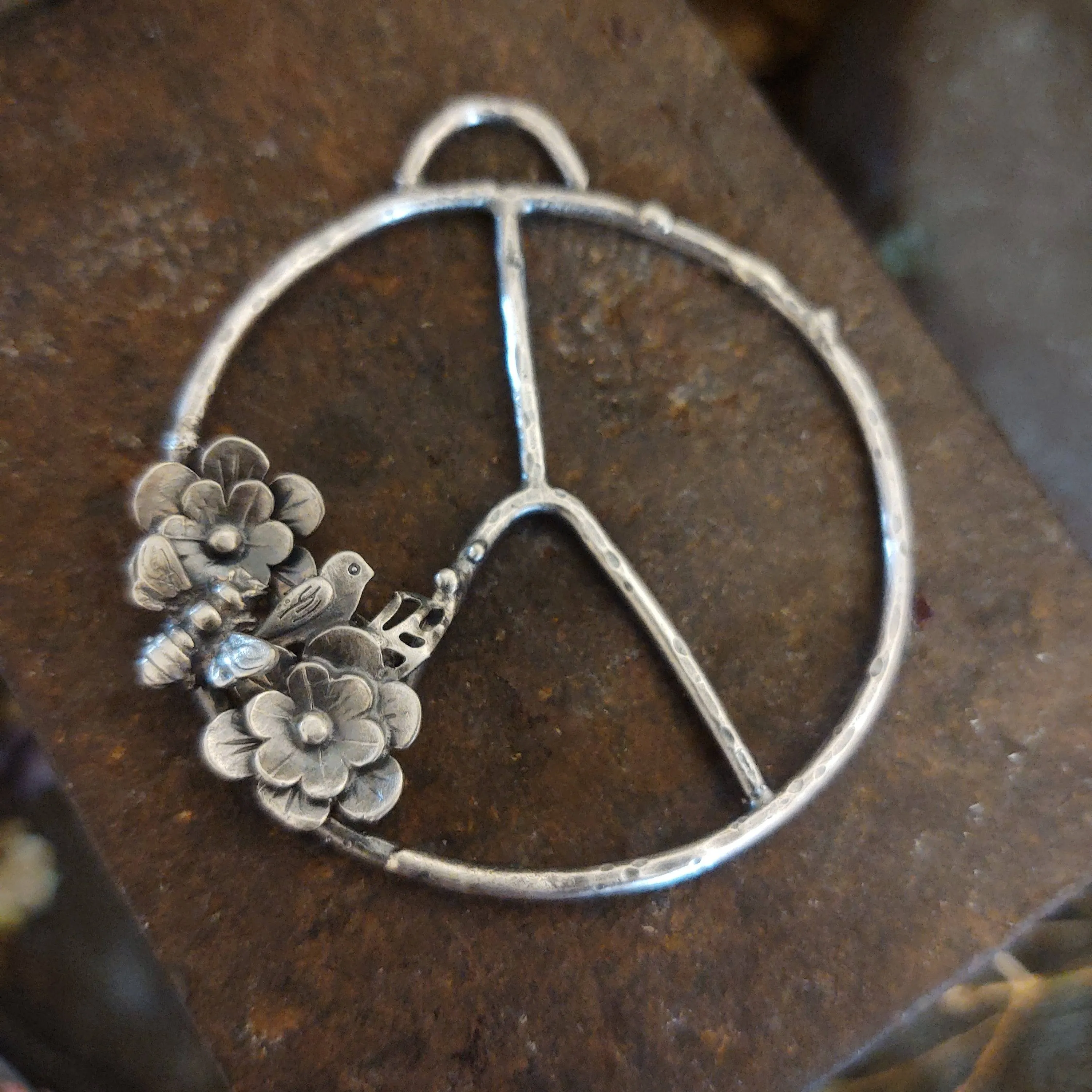 PEACE & LOVE Necklace - Sterling Silver