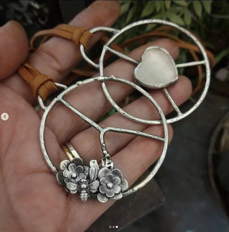 PEACE & LOVE Necklace - Sterling Silver