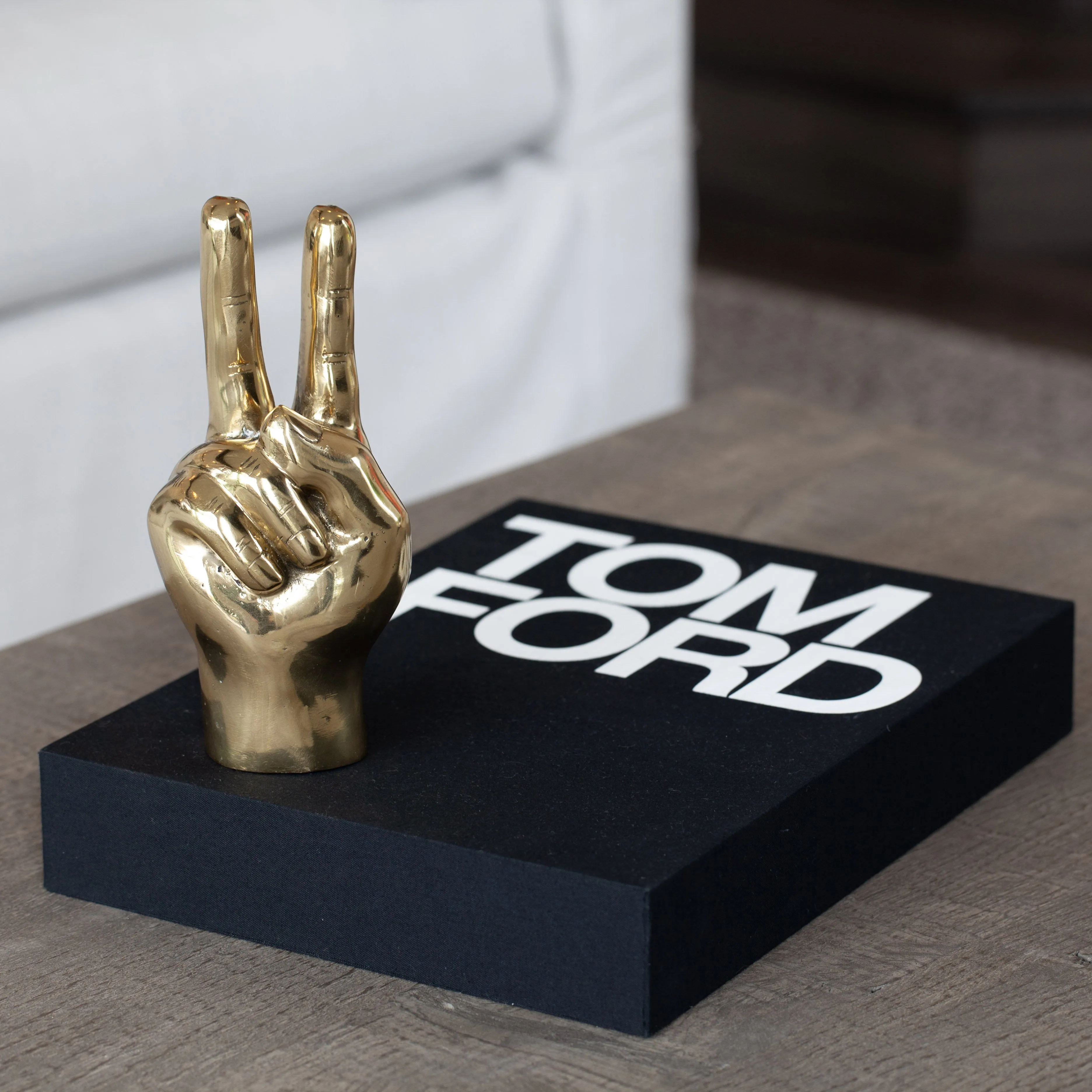 Peace Sign Hand Sculpture