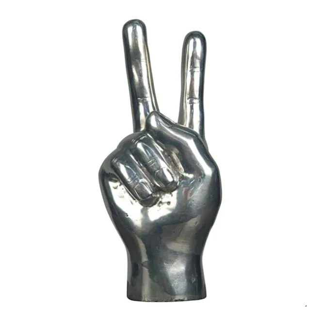 Peace Sign Hand Sculpture