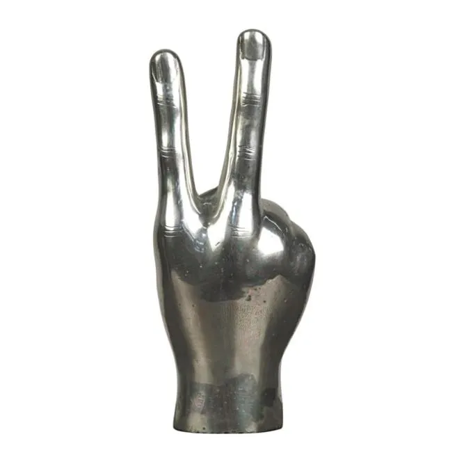Peace Sign Hand Sculpture