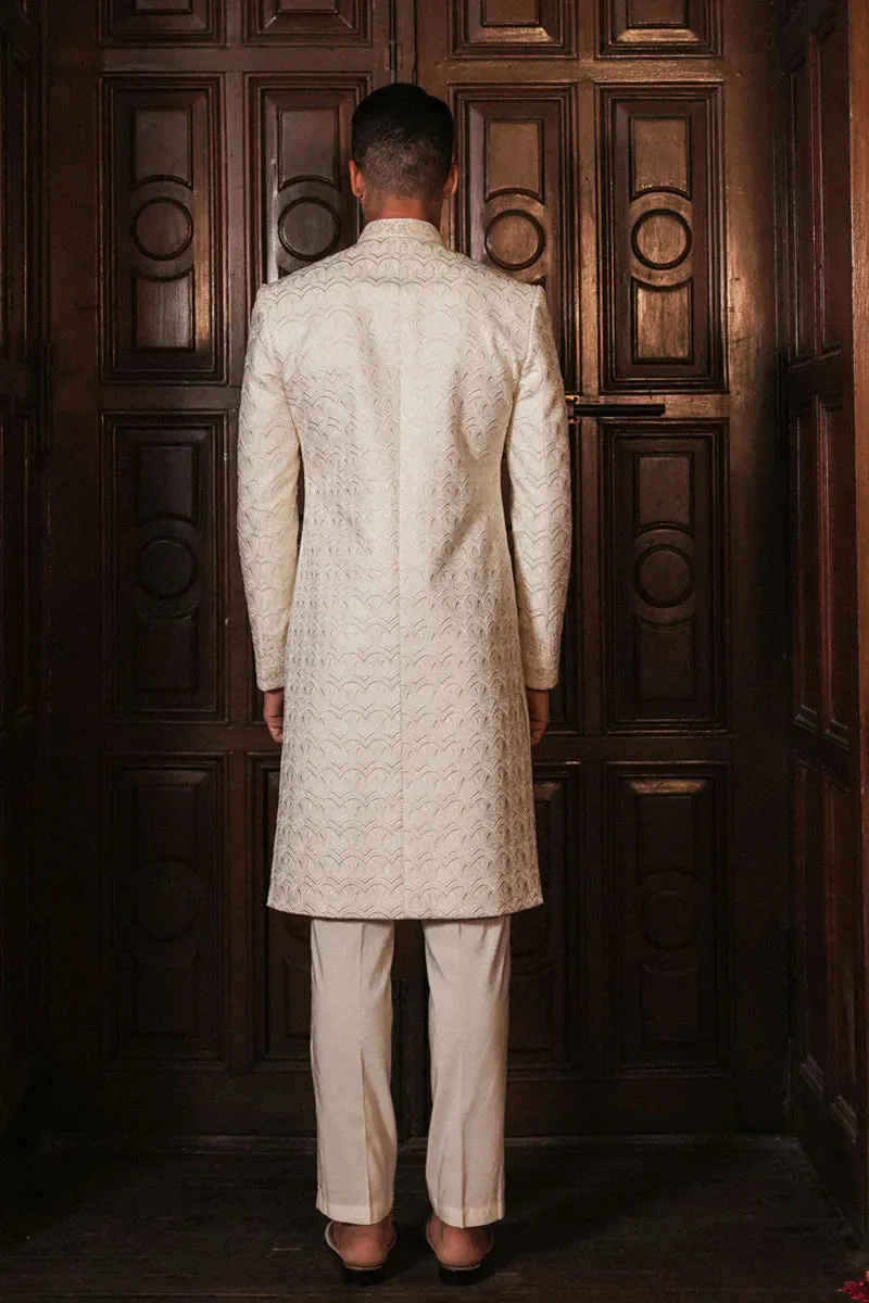 PEARL WHITE SHERWANI