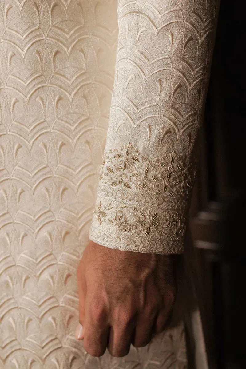 PEARL WHITE SHERWANI