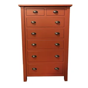 Penn Dresser, Solid Brown Maple Wood, Red Paint