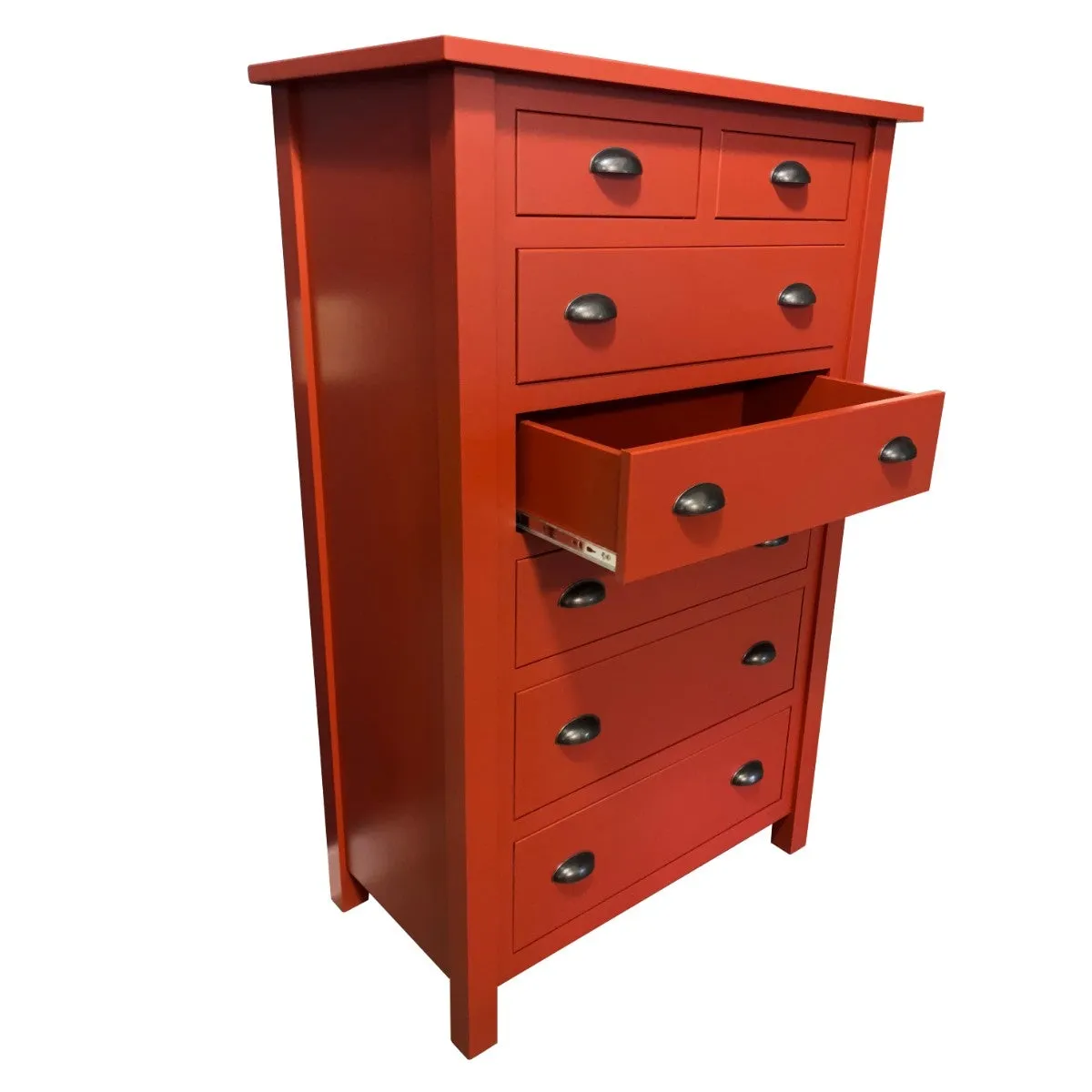 Penn Dresser, Solid Brown Maple Wood, Red Paint