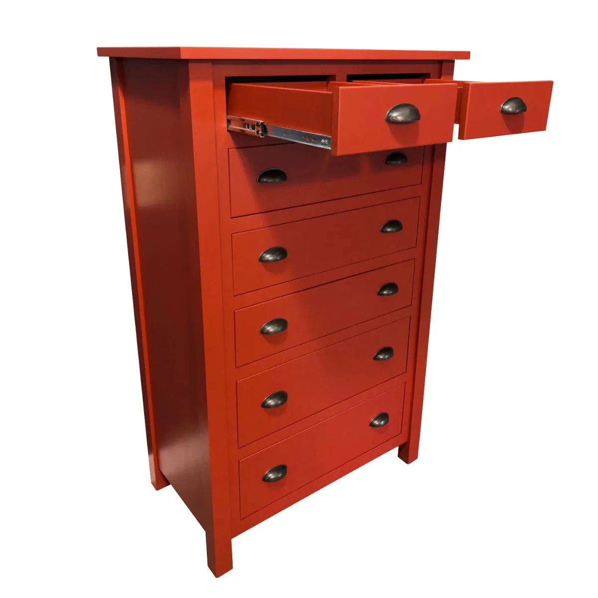 Penn Dresser, Solid Brown Maple Wood, Red Paint