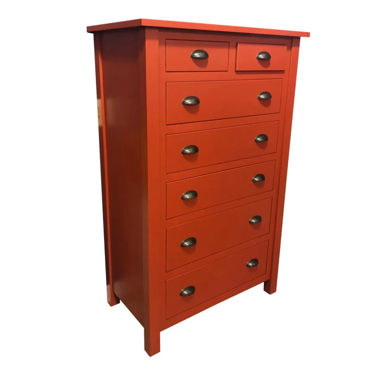 Penn Dresser, Solid Brown Maple Wood, Red Paint
