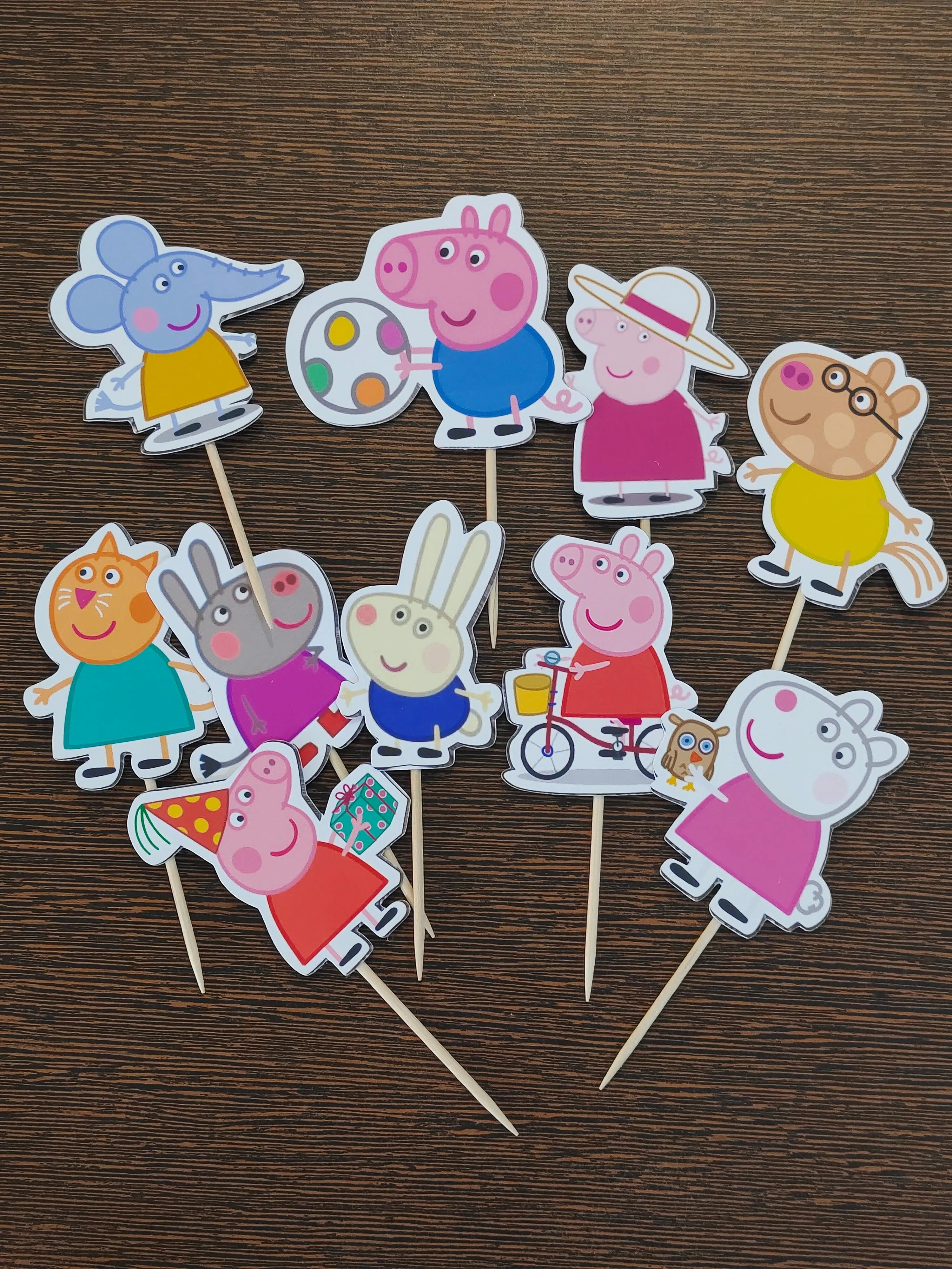 Peppa Pig Diecut Cupcake Toppers
