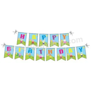 Peppa Pig Friends Happy Birthday Bunting