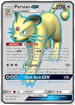 Persian 207/214 GX FULL ART FOIL