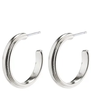 Pilgrim Amina Silver Hoop Earrings