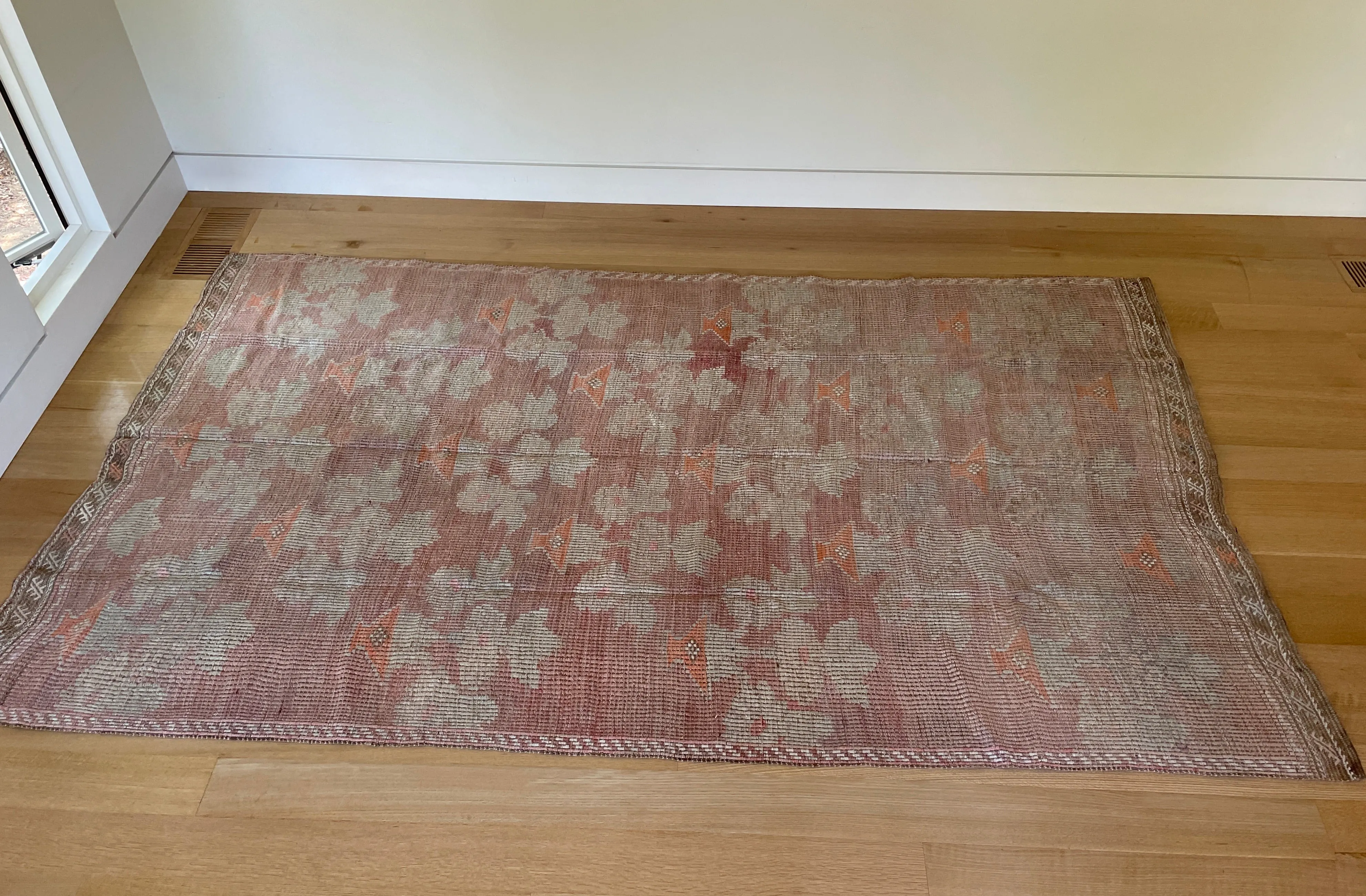 Pink Floral Kilim