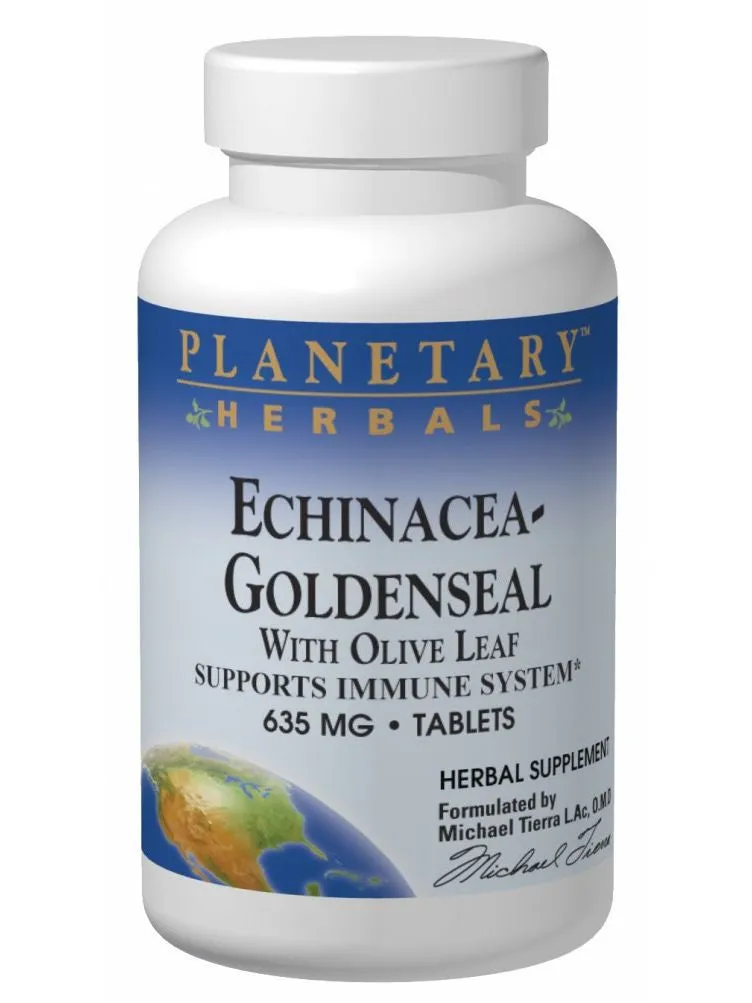 Planetary Herbals - Echinacea Goldensealwith Olive Leaf - 60 ct