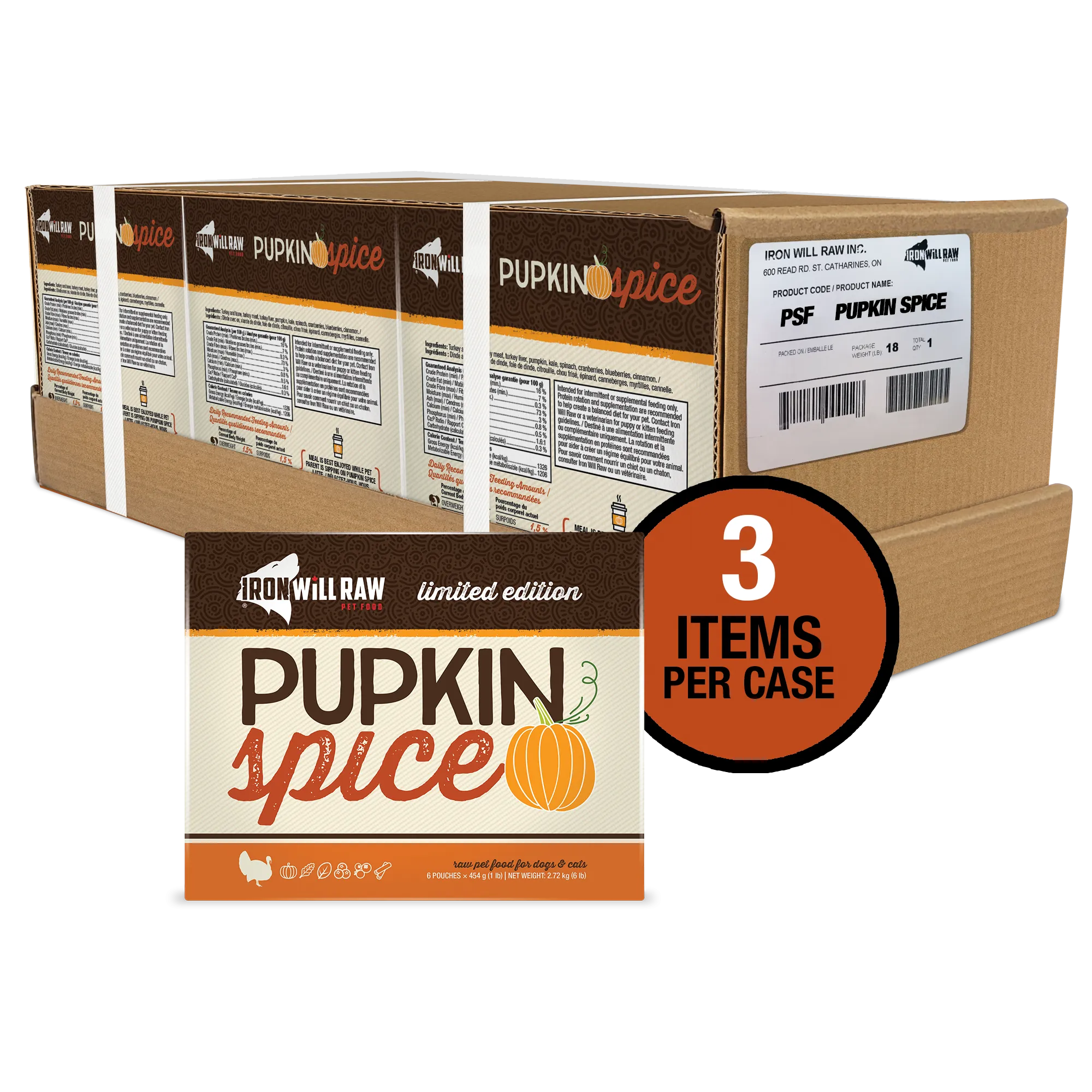 Pupkin Spice - Flat (3 x 6 lb)