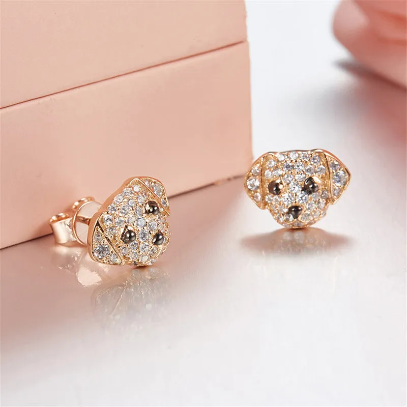 Puppy Wang Wang Petite Golden Retriever Bella Stud Earrings