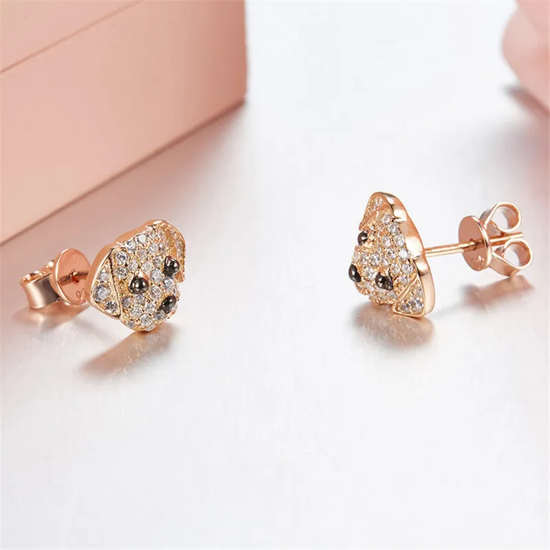 Puppy Wang Wang Petite Golden Retriever Bella Stud Earrings