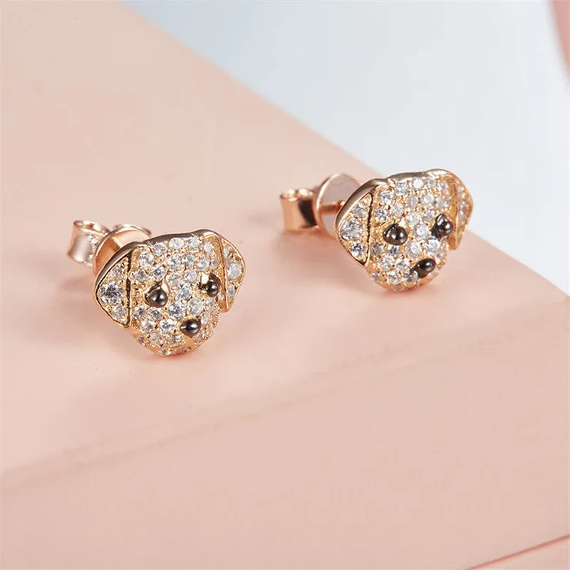 Puppy Wang Wang Petite Golden Retriever Bella Stud Earrings