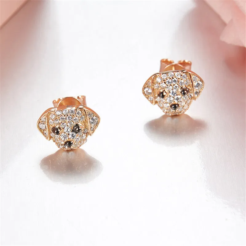 Puppy Wang Wang Petite Golden Retriever Bella Stud Earrings