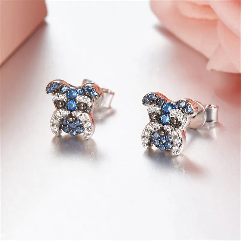 Puppy Wang Wang Petite Morgen Schnauzer Stud Earrings