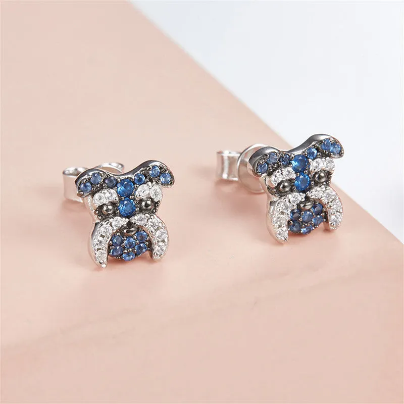 Puppy Wang Wang Petite Morgen Schnauzer Stud Earrings