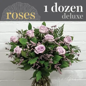 Purple Roses - Dozen (Deluxe)
