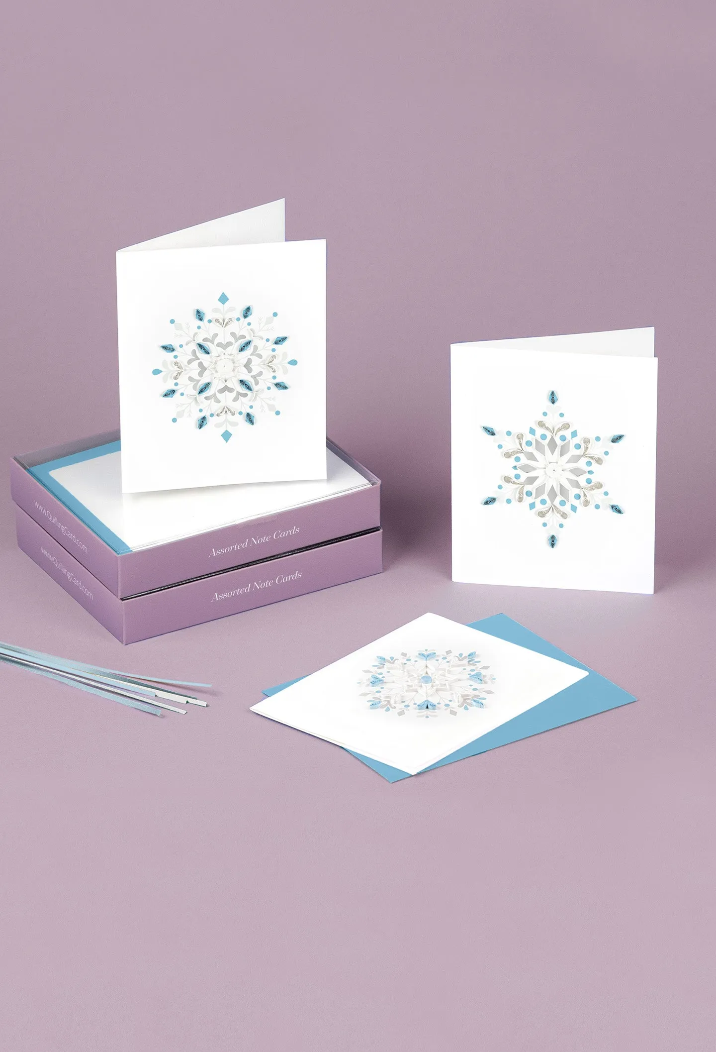 Quilled Snowflake Note Card Box Set
