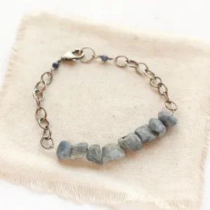 Raw Sapphire Chain Bracelet