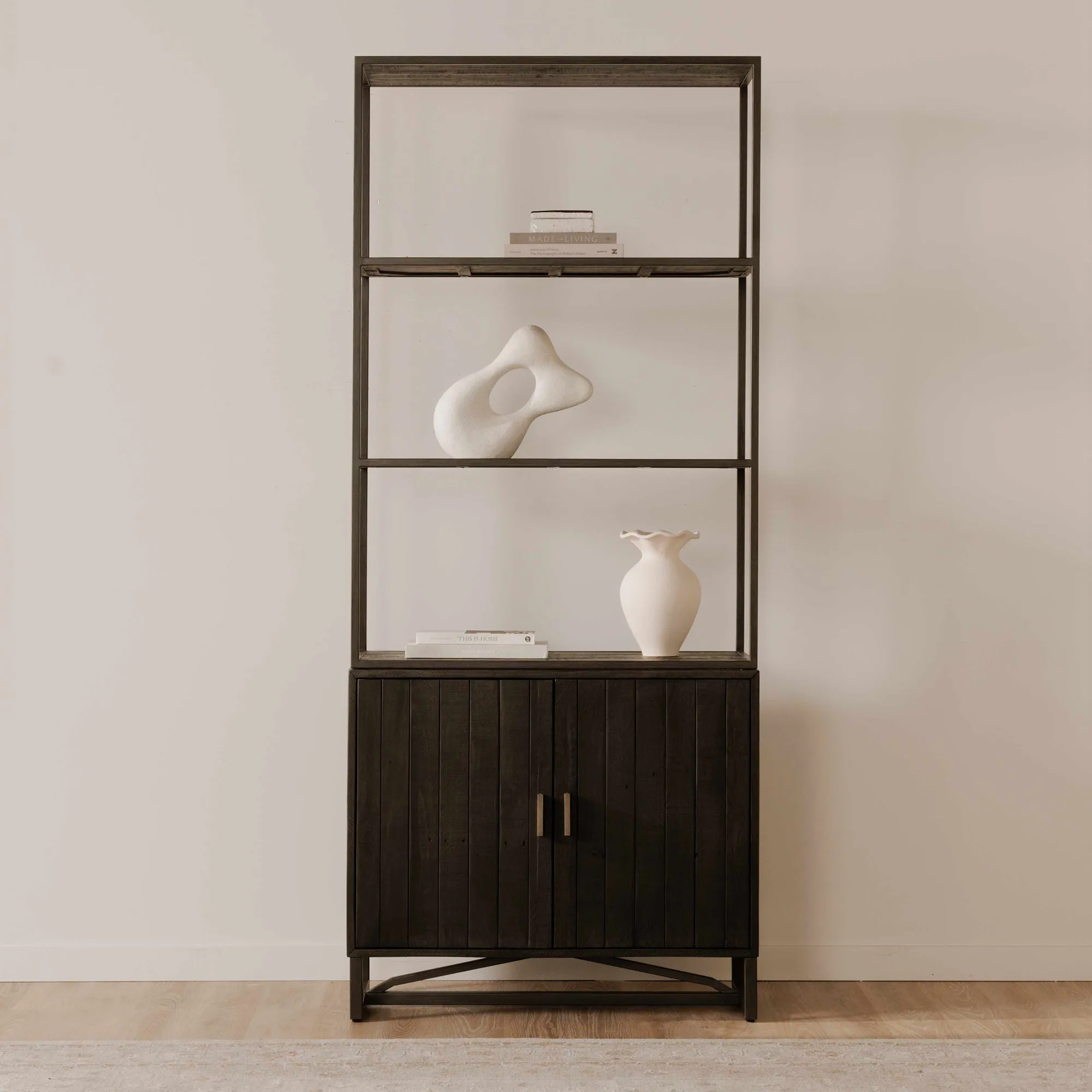 Reclaimed Pine & Industrial Metal SmartShelve