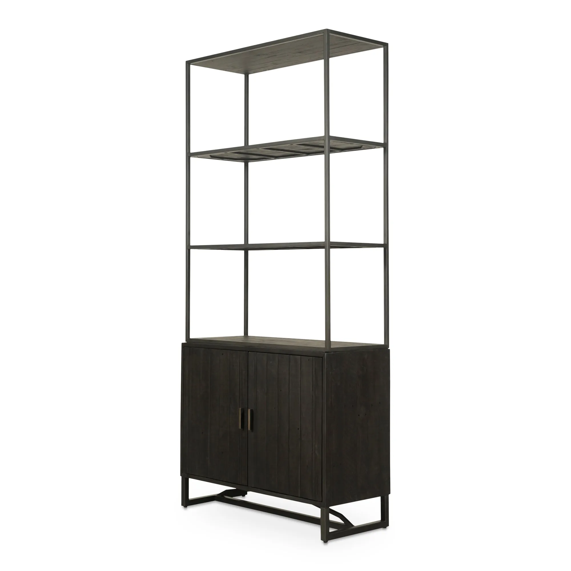 Reclaimed Pine & Industrial Metal SmartShelve