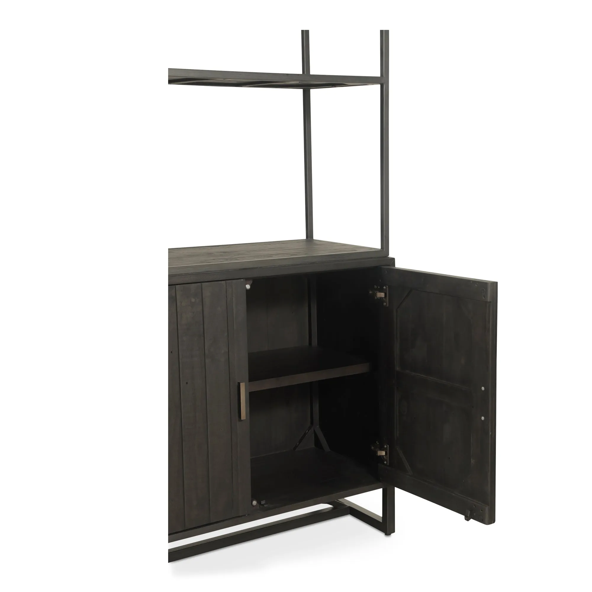 Reclaimed Pine & Industrial Metal SmartShelve
