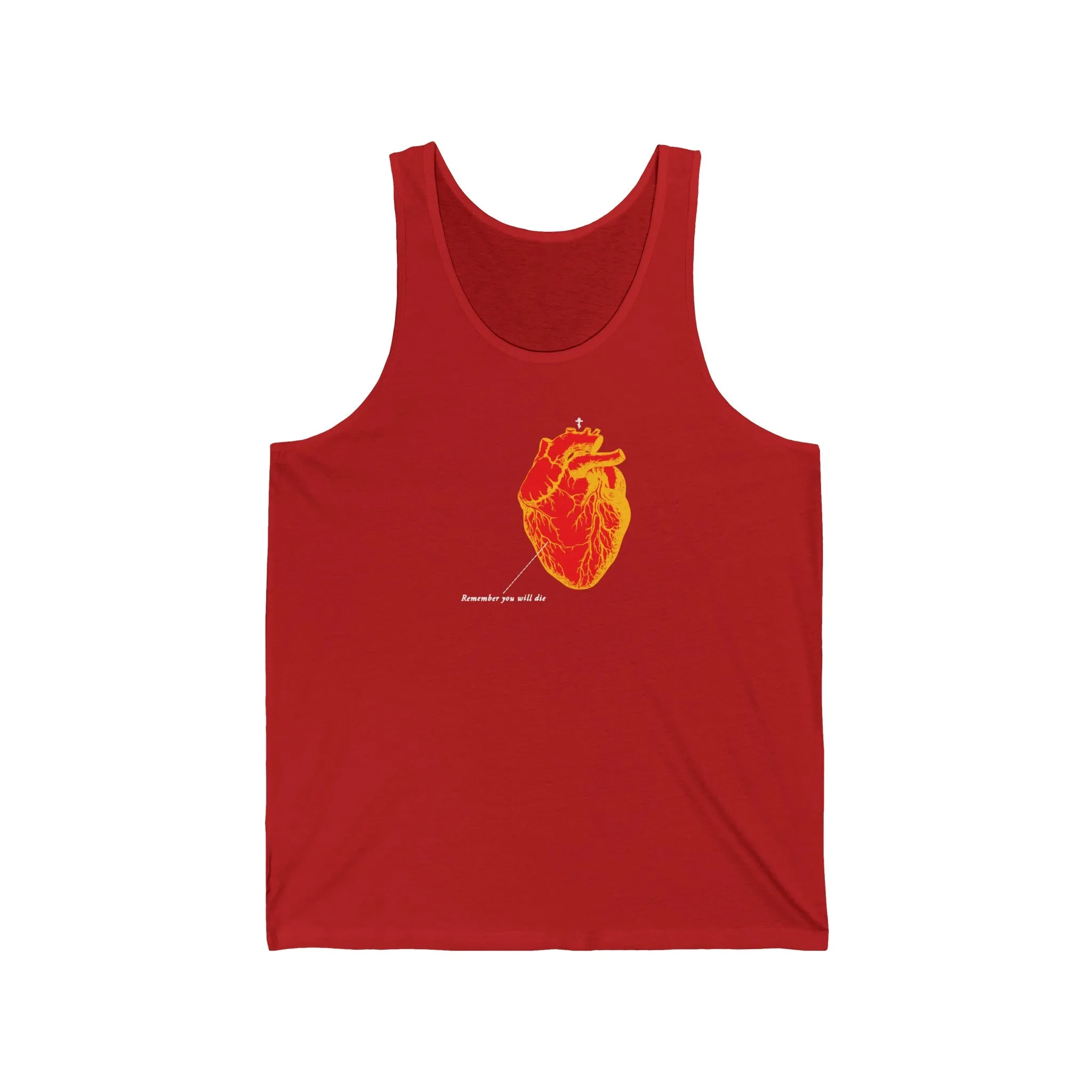 Remember You Will Die Heart Design No. 2 | Orthodox Christian Jersey Tank Top / Sleeveless Shirt