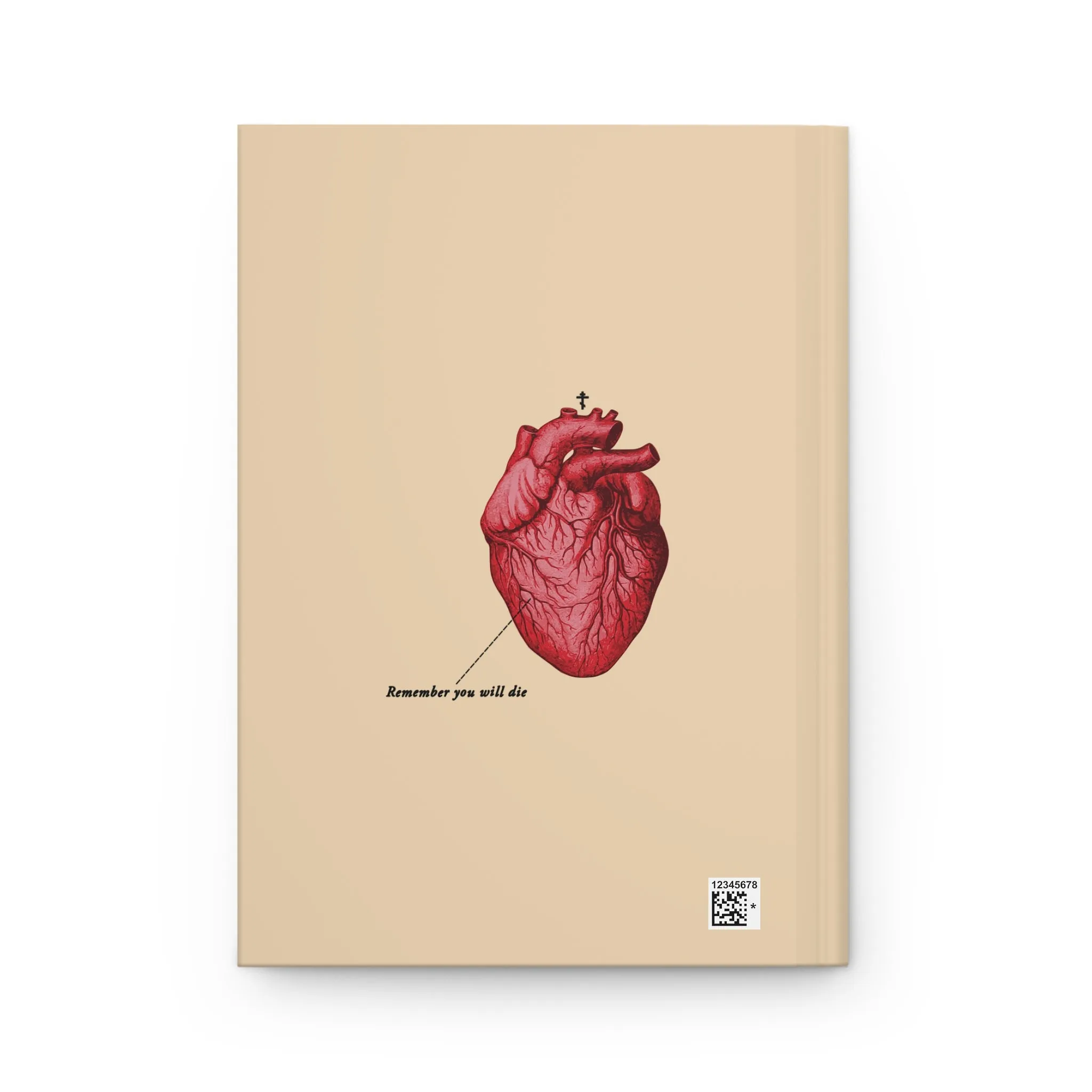 Remember You Will Die Retro Medical Textbook Heart Design No. 1  | Orthodox Christian Accessory | Hardcover Journal