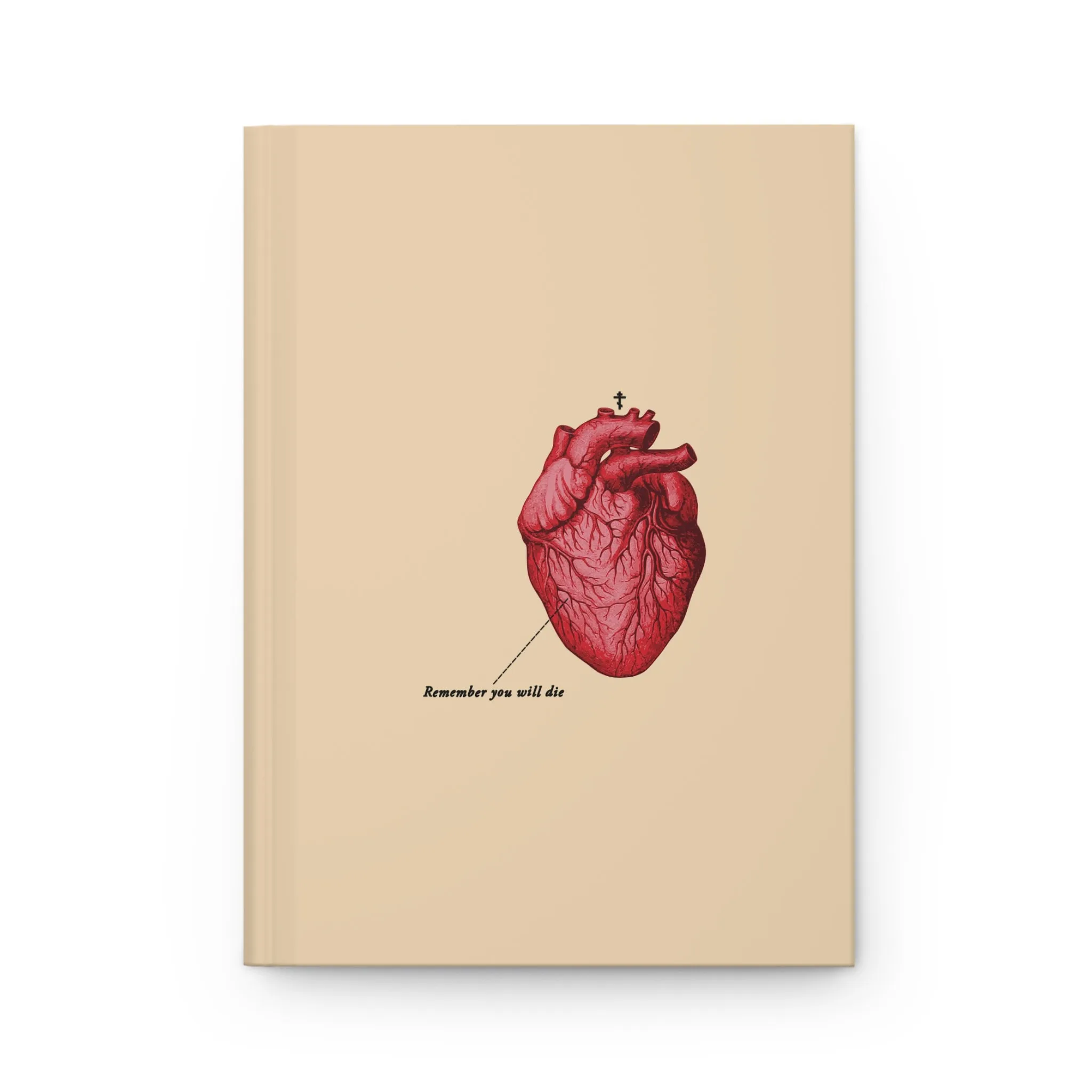 Remember You Will Die Retro Medical Textbook Heart Design No. 1  | Orthodox Christian Accessory | Hardcover Journal