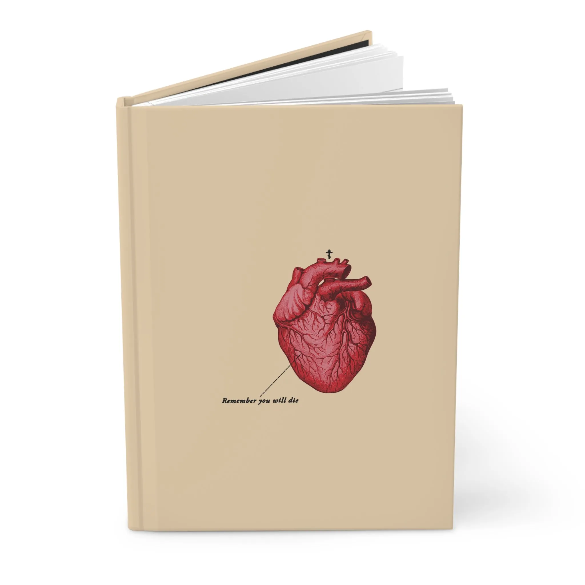 Remember You Will Die Retro Medical Textbook Heart Design No. 1  | Orthodox Christian Accessory | Hardcover Journal
