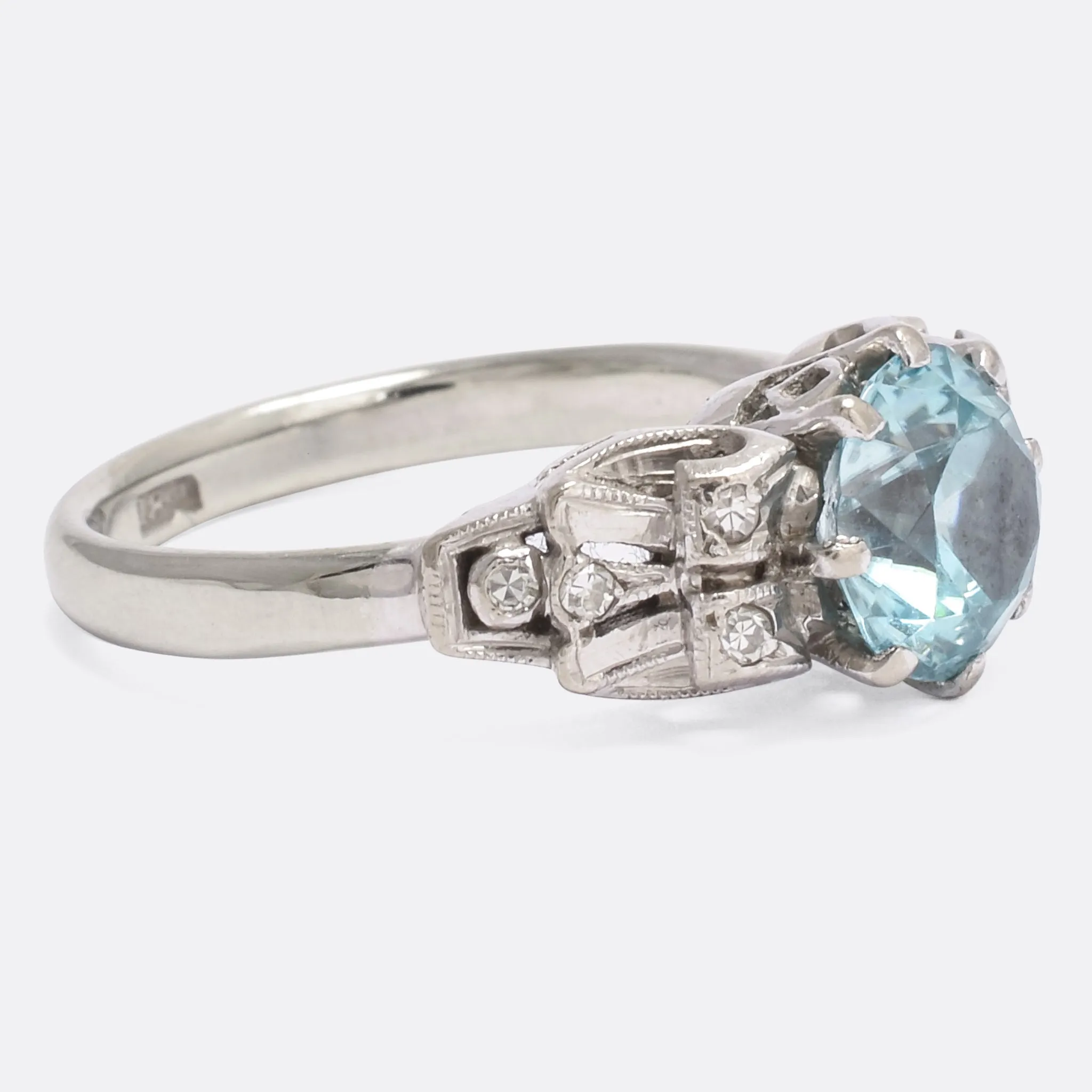 Reserved: 1930s Zircon Solitaire Ring