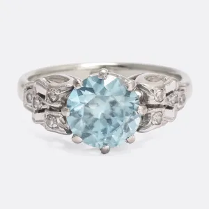 Reserved: 1930s Zircon Solitaire Ring