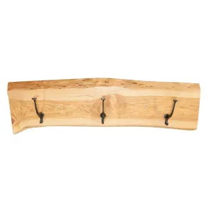 Rustic Cherry Live Edge Coat Rack