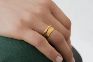 Rustic Gold Nature Inspired Ring