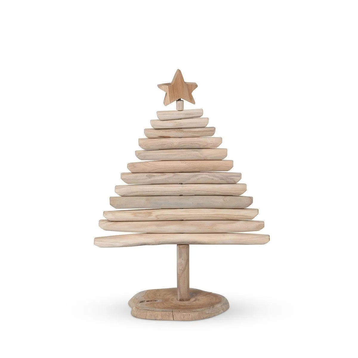 Rustic Teak Wood Christmas Tree, 25 in.