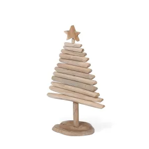 Rustic Teak Wood Christmas Tree, 25 in.