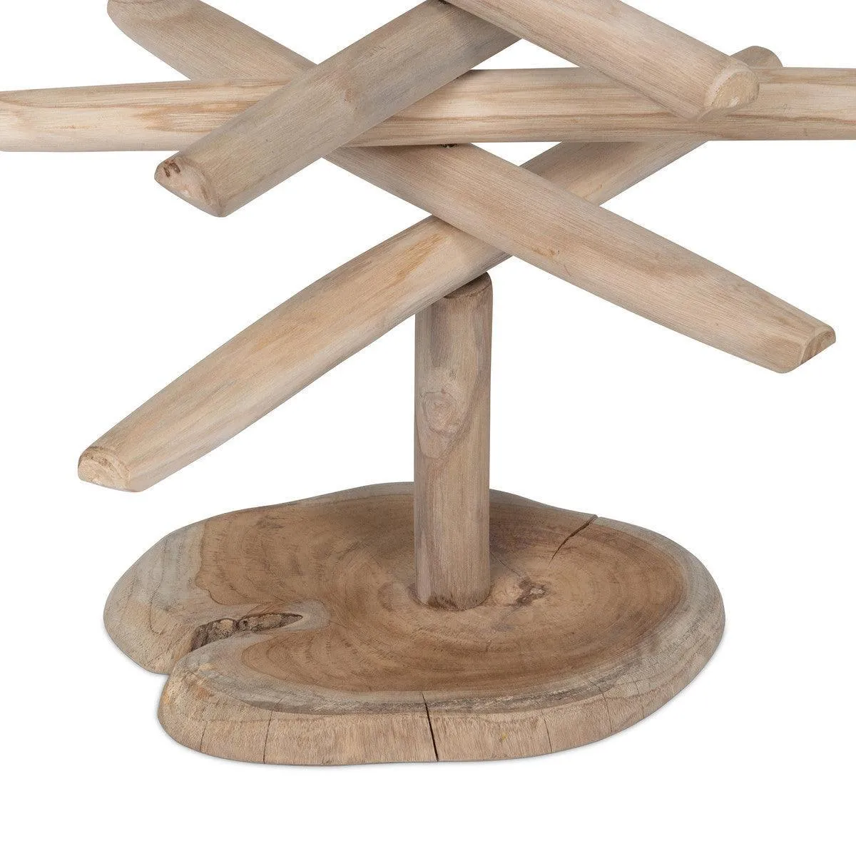 Rustic Teak Wood Christmas Tree, 25 in.
