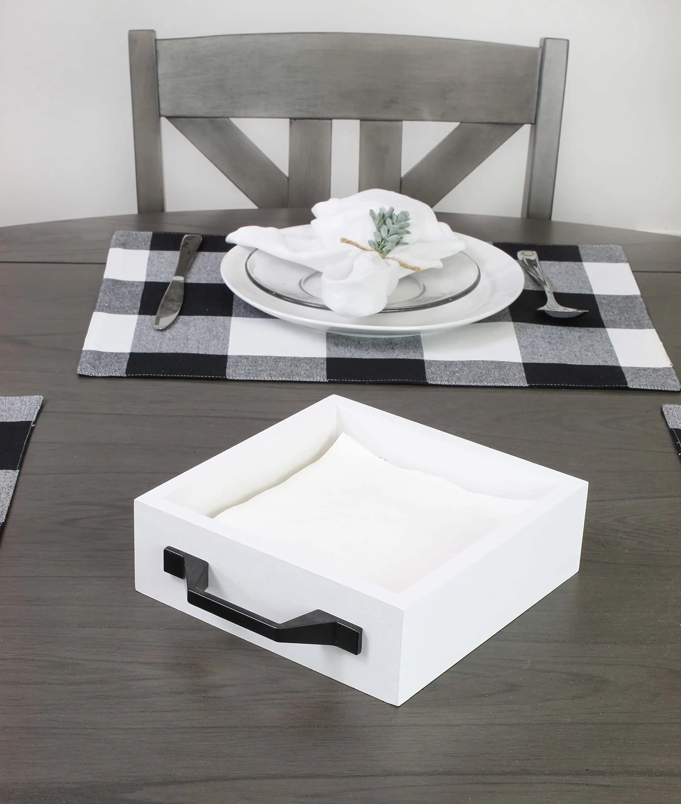 Rustic Wooden Napkin Holder/Organizer