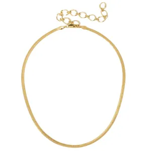 Sand Dunes Herringbone Necklace (Gold)