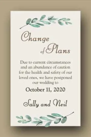 SAVE THE DATE NATURAL GREENERY CUSTOM INVITATION