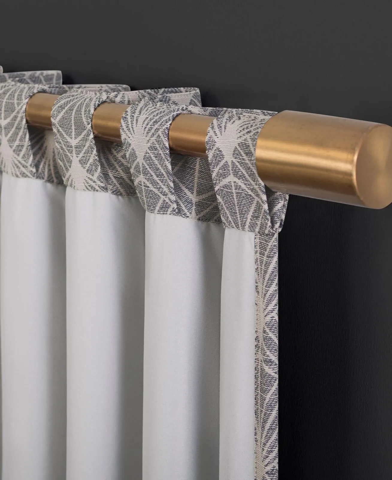 Scott Living Art Deco Total Blackout Back Tab Curtain Panel Navy Blue 50" x 84"
