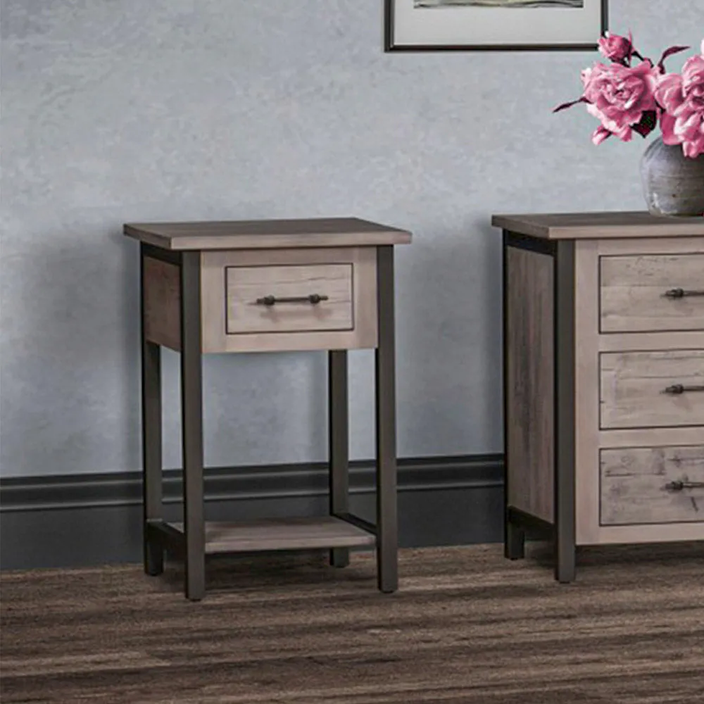 Silverton Rustic Metal Nightstand